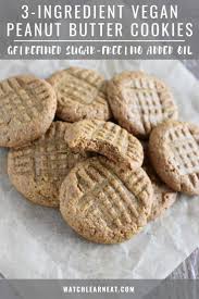 3 Ingredient Vegan Peanut Butter Cookies Gf Watch Learn Eat Recipe In 2020 Peanut Butter Cookies Vegan Peanut Butter Cookies Butter Cookies