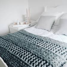 this large handmade forever wool blanket is pure luxury the cozy throw will add that special touch to any blanket knitting kit extreme knitting giant knitting