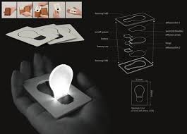 Now This Is Clever A Card You Can Carry In Your Pocket That Becomes A Light Flashlights Design Design Gadgets Pocket Light