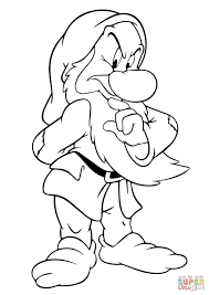 Grumpy The Dwarf Coloring Pages Download And Print For Free Snow White Coloring Pages Disney Coloring Pages Disney Drawings