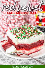 Honey bun cake with no cake mix, tastes like the classic yellow honey bun cake with brown sugar filling topped with rich icing made famous by betty most honey bun cake pins on pinterest use a cake mix as the main ingredient. Red Velvet Italian Love Cake Plain Chicken