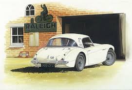austinhealey raleigh 車の絵 商用車 cb400 カフェレーサー