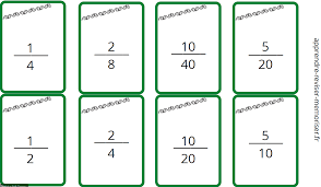 Bataille des fractions : un jeu pour travailler les valeurs et équivalences  des fractions (CM1/ CM2) - Apprendre, réviser, mémoriser