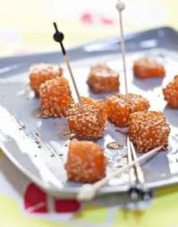 Bonbons De Saumon Au Sesame Recette Aperitif Aperitif Asiatique Amuse Bouche Noel