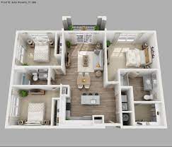 Three Bedroom Apartment 3d Floor Plans Bedroom Floor Plans Apartment Floor Plans Bedroom House Plans