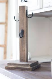 Rustic 4 Coffee Cup Mug Stand Coffee Mug Tree Coffee Mug Etsy Farmhouse Mugs Coffee Mug Display Diy Furniture For Beginners