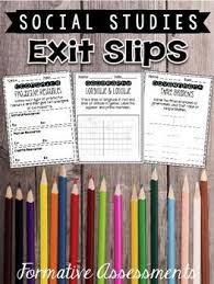 Quick Formative Assessments Use These Exit Slips Exit Passes As A Quick And Eas 7th Grade Social Studies Social Studies Education Third Grade Social Studies