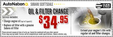 Subaru Oil Filter Change Service Special Scottsdale Az
