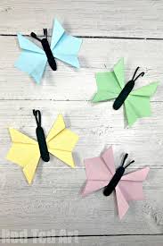 Cut one 5½ long and the other 4 inches long. How To Make A 3d Butterfly Out Of Paper Step By Step Red Ted Art Make Crafting With Kids Easy Fun