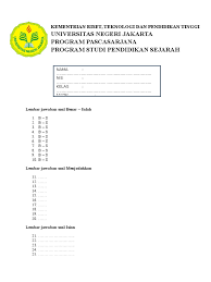 We did not find results for: Format Lembar Jawaban