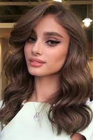 One Side Parted Long Wavy Human Hair Capless Women Wig 20 Inches Medium Hair Styles Parting Hair Blowout Hair