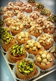 Baklawa Filled With Pistachios Cashews Pine Nuts Delicious Ramadan Desserts Middle Eastern Desserts Desserts