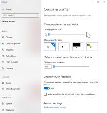 Under mouse pointers, you can change the size and color of your mouse pointer by selecting any of the options that appear. Change Your Pointer Tips Net