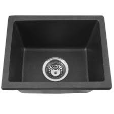 granite composite bar sink black