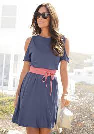Ab 35,00 € lascana geschenkgutschein. Jerseykleid Blau Von Lascana Lascana