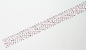 Minimalistic metric ruler with 0.1mm steps. Ruler Metric Decimal Inch Clear 30 Cm