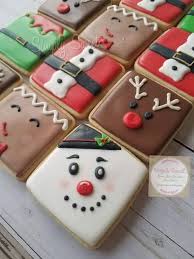 Square Christmas Christmas Cookies Decorated Christmas Sugar Cookies Xmas Cookies