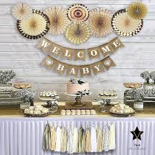 With so many baby shower themes and decorations to pick from, you're sure to find some party inspiration here. Amazon Com Yara Baby Shower Decorations Neutral Woodland Rustic Boho Theme Oh Baby Decoration For Girl Boy Gender Reveal Birthdays Burlap Welcome Baby Banner Gold Cream Decor Paper