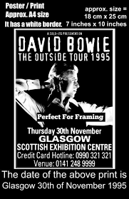 Take Your Protein Pills And Put Your Helmet On David Bowie Tour Poster David Bowie Bowie Concert Promotions