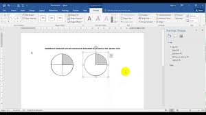Membuat Lingkaran Berarsir Sebagian Di Ms Word 2016 Youtube