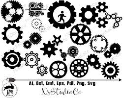 Gear Svg Gear Svg Files Gear Cogs Svg Steampunk Svg Gears Svg Gear Silhouette Gear For Cricut Svg Cogs Unique Items Products