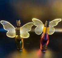 Rechargeable Bottle Lights LED Angel Wing Bottle Strobe Lights -  Rechargeable Champagne Bottle Sparkler For Bars, Parties, Weddings LED  Bottle Strobe ...
