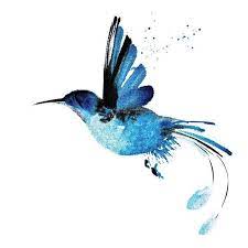 Digital Illustration With Oil Painted Flying Blue Hummingbird Etsy In 2021 Blue Bird Art Flying Bird Drawing Bird Prints