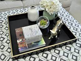 20 To 40 Black W Gold Trim Square Extra Large Etsy Large Ottoman Tray Large Ottoman Ottoman Tray
