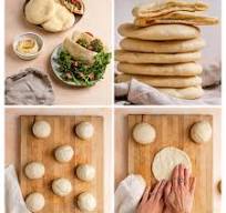 Making pita from scratch for the first time