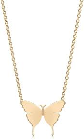 Amazon Com Mevecco Gold Butterfly Pendant Necklaces 18k Gold Plated Dainty Cute In 2020 Butterfly Necklace Silver Butterfly Pendant Necklace Dainty Initial Necklace