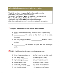 Finally, it will answer one of the following types of questions: Adverbial Clauses Interactive Worksheet