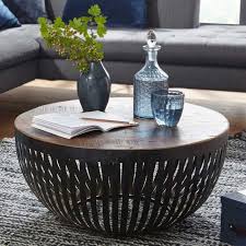 Runder Sofatisch Aus Recyclingholz Eisen Fanangat Couchtisch Couchtisch Antik Couchtisch Vintage