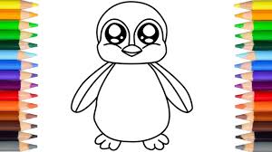 Schattige Baby Pinguin Tekenen Voor Kinderen Youtube Tekenen Voor Kinderen Schattige Baby S Voor Kinderen