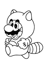 Mario kart coloring page : Tanooki Suit Mario Coloring Page Free Printable Coloring Pages For Kids