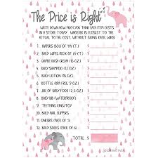 In this case, we are required to know how to play the price is right baby shower. Amazon Com Pink Elephant Price Is Right Baby Shower Game 20 Cards Kitchen Dining