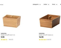 Holz Box Mit Griff Ikea Variera Ikea Produkte Kasten