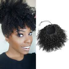 The best thing about it is that it can be styled in myriad ways to. Isheeny Afro Kinky Curly Ponytail Extensions Clip Ins 8 18 Natural Black Brazilian Remy Human Hair Adjustable Pony Tail Ponytails Aliexpress
