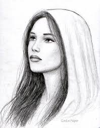 This drawing reminds me of Mary and what I think she looks like.