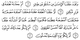 Tulisan atau teks latin surat al mu'minun. Tafsir Ibnu Katsir Surah Al Mu Minuun Ayat 12 16 Alqur Anmulia