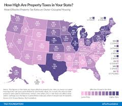 how high are property taxes in your state this map has the