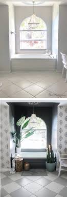 Load a stencil brush with paris grey chalk paint. How To Paint Bathroom Tile Floor Shower Backsplash House Mix