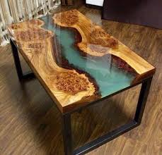 Epoxy River Table Salvabrani Y Tưởng Trang Tri Into The Woods Ban Ca Phe
