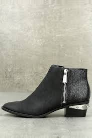 holt black leather ankle boots