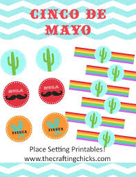Cinco De Mayo Place Setting Printables Mexico Party Cinco De Mayo Mexican Party
