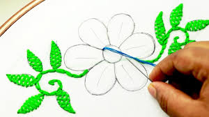 Which embroidery stitches can you use for flowers? Hand Embroidery Designs Drawing Tips How To Draw Flower Embroidery Designs Flowerembroidery Youtube