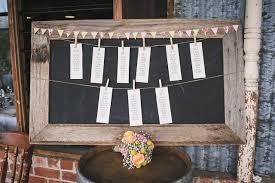 Rustic Blackboard Seating Chart Display Kelly Ann Events