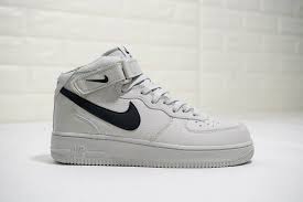Nike Air Force 1 Mid Light Bone Black Swoosh Nike Air Nike Air Force