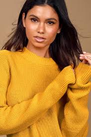 Sale mustard yellow pullover Outlet Online Mustard Yellow Sweater Emily  Irene