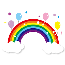 虹と風船イラスト 風船 イラスト 子供向けアート 虹 イラスト