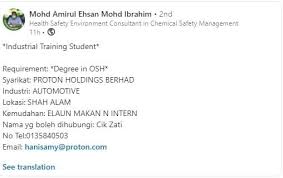 Berstatus 4 bintang & berada betul betul di pusat bandar shah alam. Info Kerjaya On Twitter Internship Pengambilan Pelajar Praktikal Di Greenoplas Industrial Sdn Bhd 1 Plastic Manufacturing Mechanical Internship Kelulusan Diploma Ijazah Lokasi Selangor Mohon Terus Di Https T Co Bbg10u6lgq